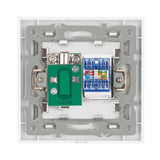 Priza TV + Internet RJ45, Cat6, Rama sticla securizata, Classlights, Alb