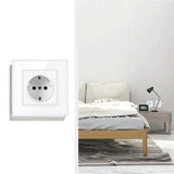 Priza cu rama din sticla securizata Classlights, 16A, Alb
