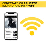 Proiector LED cu Cameră Video Integrată, 200W, Alimentare Solară, 1440P, Wi-Fi, 30.000 mAh, ClassLights