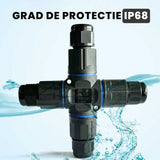 Conector Electric Impermeabil IP68 pentru 4 Cabluri - 2 poli, ElectroAZ