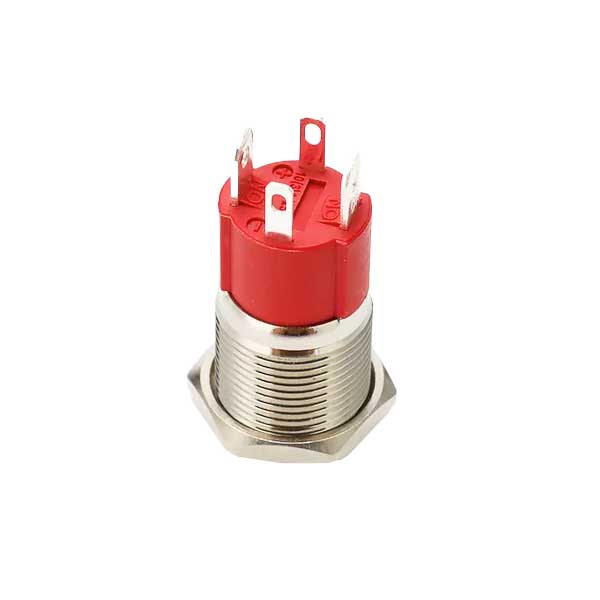 Buton Metalic Push 19mm cu REVENIRE, 220V - 10A, Led Verde, ElectroAZ