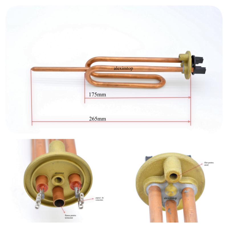 Rezistenta De Boiler 1500W Indoita Cu Flansa PLQ