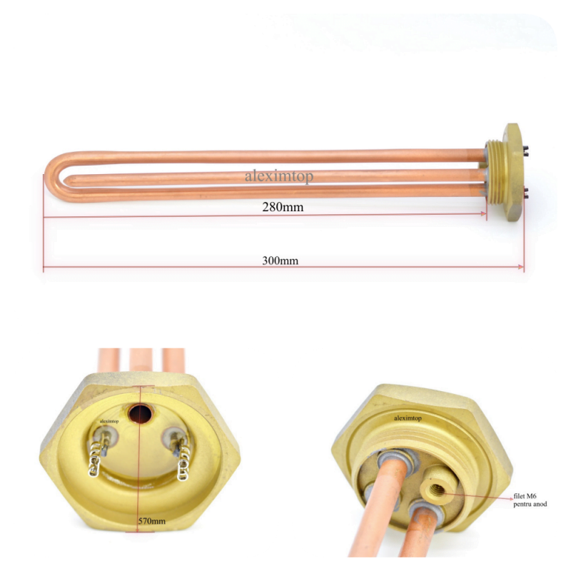 Rezistenta De Boiler 2000W Dreapta Cu FILET Q