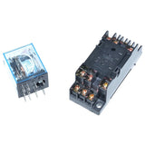 Releu 12V-AC, Electromagnetic, 11 Pini, Cu soclu