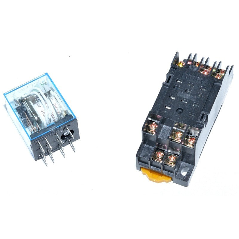 Releu 24V-DC, Electromagnetic, 11 Pini, Cu soclu