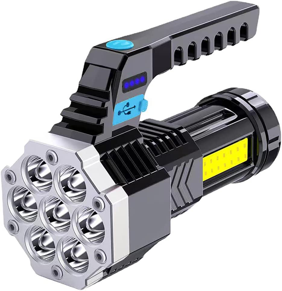 Lanternă LED Profesională Reîncărcabilă USB - 9 LED-uri Puternice, 4 Moduri Iluminare, 2400mAh