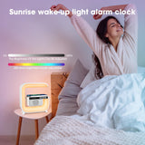 Ceas Digital cu Boxa Bluetooth, Incarcare Wireless 15W si Iluminare LED RGB