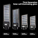 Lampa Stradala Solara 200W, Panou Bifacial, Incarcare Dubla, Senzor si Telecomanda