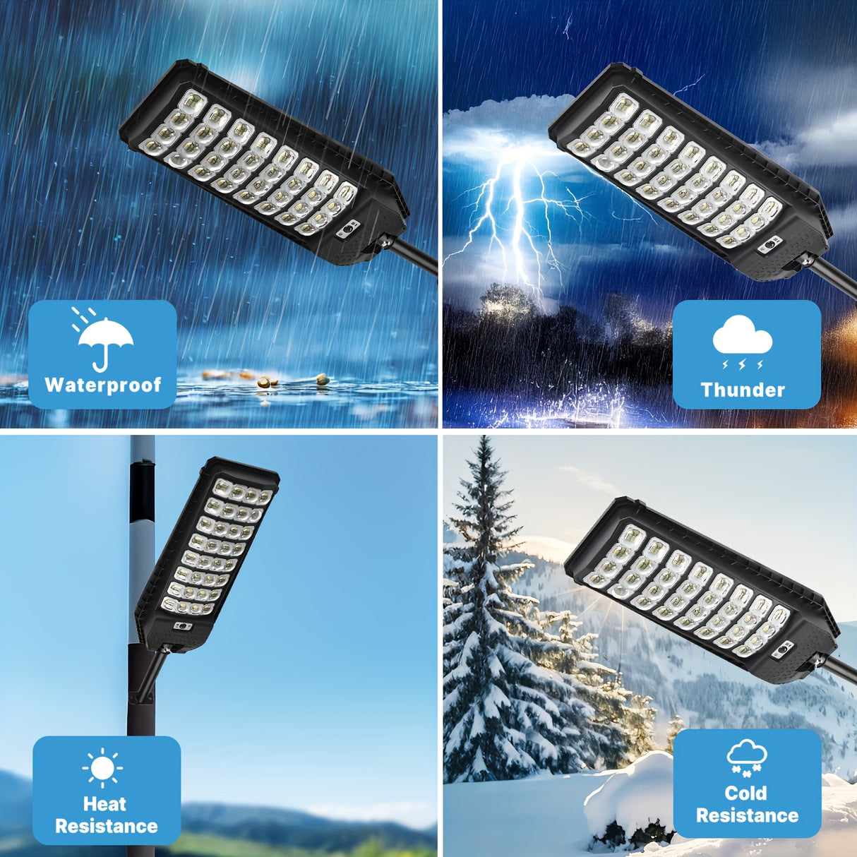 Lampa Solara Stradala cu Senzor de Miscare, Telecomanda si Protectie IP65