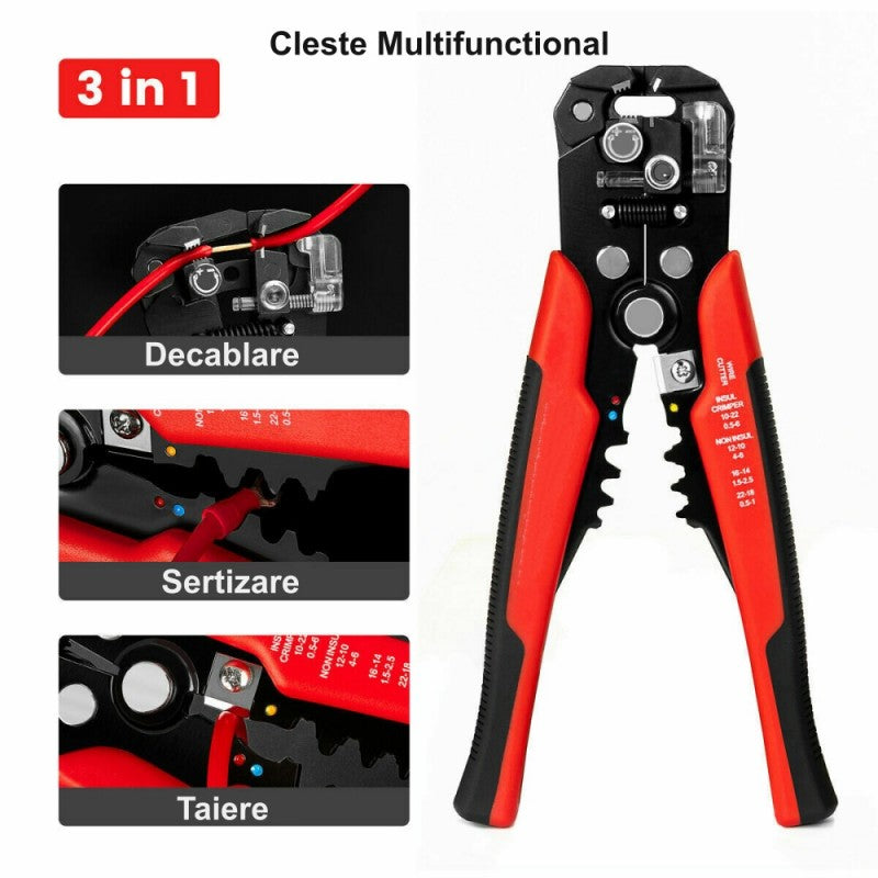 Set Cleste 3 in 1 Dezizolat-Sertizat-Taiat cu 200/Pcs Papuci - 1807