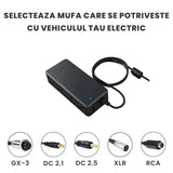 Incarcator Trotineta Electrica Li-ion 52V- 58.8V/2A, ElectroAZ
