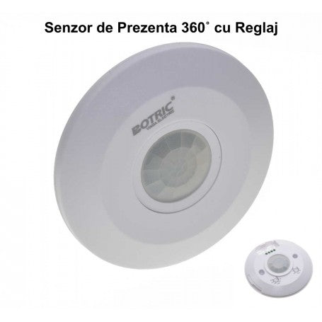 Senzor de Miscare 360˚ Slim cu Reglaje
