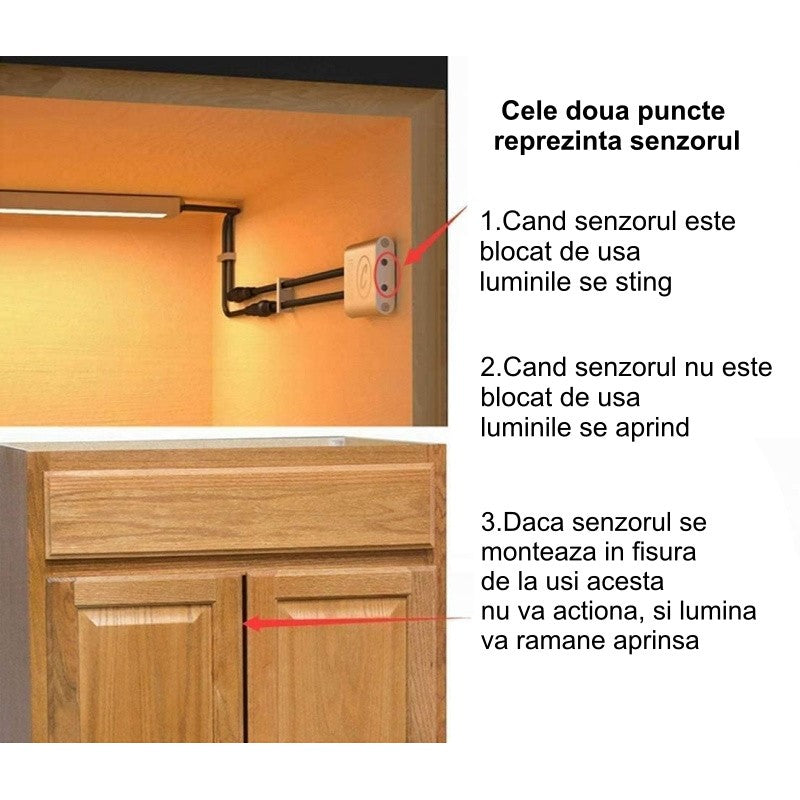 Senzor de Mobila pentru Banda LED, Intrerupator cu IR, 3A, 12V/24V