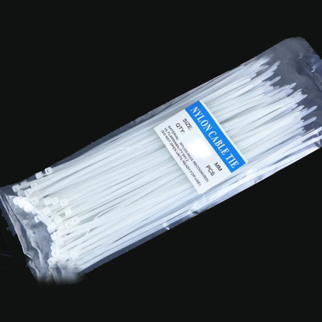 Set 100 x Colier Plastic 2,5mm x 100mm Alb