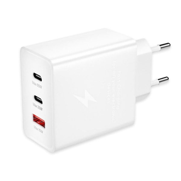 Statie de incarcare 65W, 2x Type-C, 1x USB, FAST, Alimentator 220V