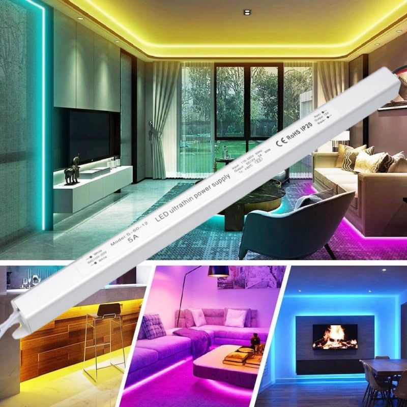 Sursa de Alimentare, Ultra Slim, Interior, 12V, 60W, 5A