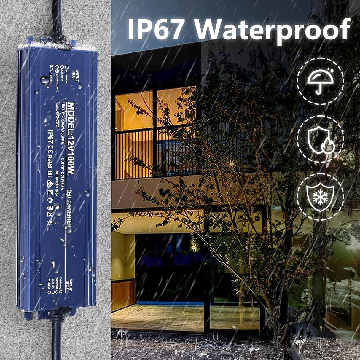Sursă de Alimentare de Exterior IP67, 24V 2.5A – 60W, ElectroAZ
