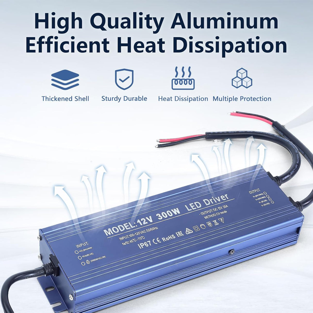 Sursă de Alimentare de Exterior IP67, 12V 6.6A - 80W, ElectroAZ