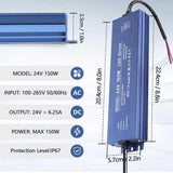 Sursă de Alimentare de Exterior IP67, 24V 6.25A - 150W, ElectroAZ