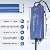 Sursă de Alimentare de Exterior IP67, 24V 8.33A – 200W, ElectroAZ