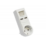 Triplu Stecher 1 Suco + 2 USB si Intrerupator