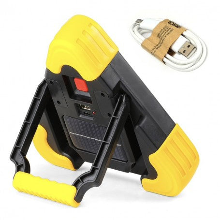 Triunghi Auto de Avertizare cu Lumina, Acumulator + Incarcare Solara