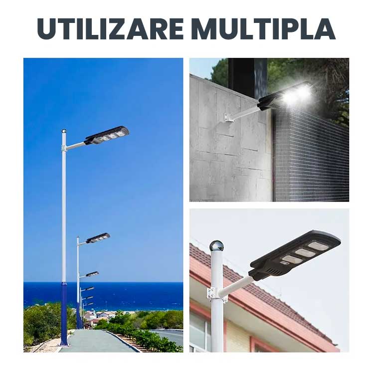 Lampa Solara Led Stradala, Kit montaj complet, putere 300W, ElectroAZ