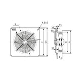 Ventilator Axial de Perete 220V-350mm