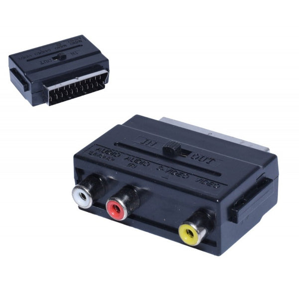 Adaptor Scart - 3RCA cu Intrerupator