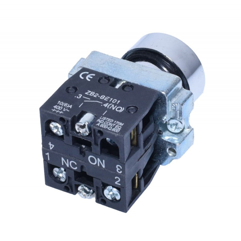 Buton motor push BA35 Verde 10A