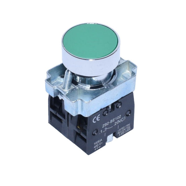 Buton motor push BA35 Verde 10A