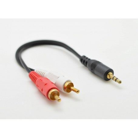 Cablu Audio Jack 3,5mm Tata - 2 Rca Tata, 15cm