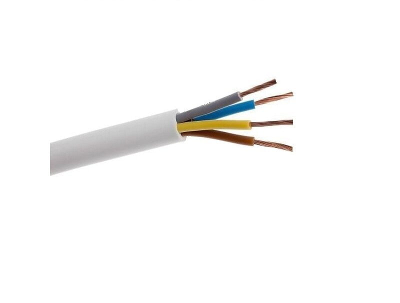 Cablu Electric Litat 4x1mm² Alb MYYM Litat / 100m