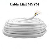 Cablu Electric Litat MYYM Alb 3x1mm / 100m