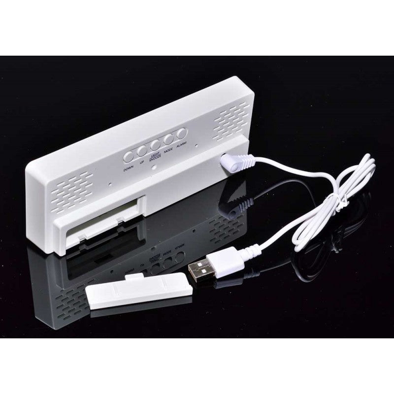 Ceas Digital Oglinda, LED Verde, Alarma