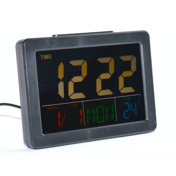 Ceas Electronic LCD, Alarma, Negru