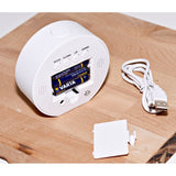 Ceas Digital Rotund, Modern, Led Alb