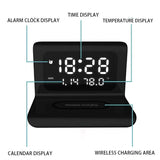 Ceas Negru Incarcare Wireless si Data