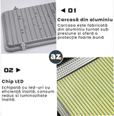 Lampa Solara Led 600W, Telecomanda si Accesorii incluse - Alb Rece