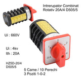 Comutator Rotativ 5 Came 1-0-2 / 20A - D505/5