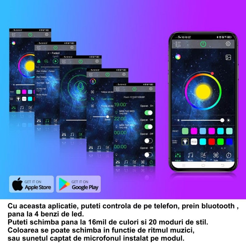 Controler RGB 4-1, Bluetooth si Telecomanda