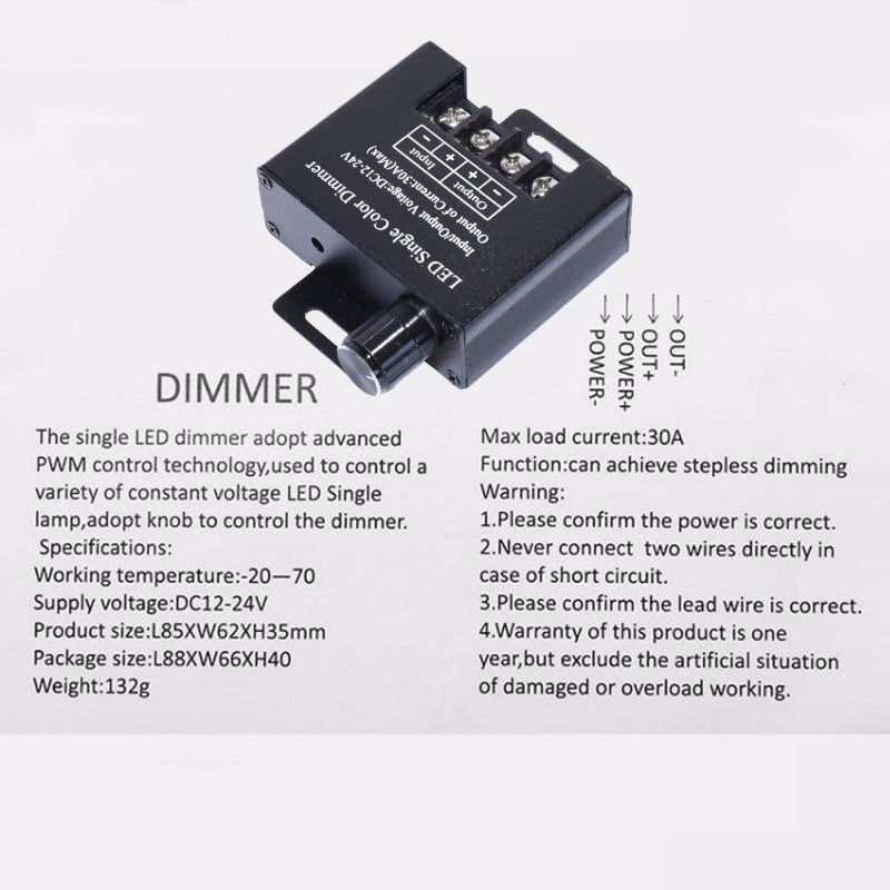 Dimmer Led Monocolor 12-24V/30A