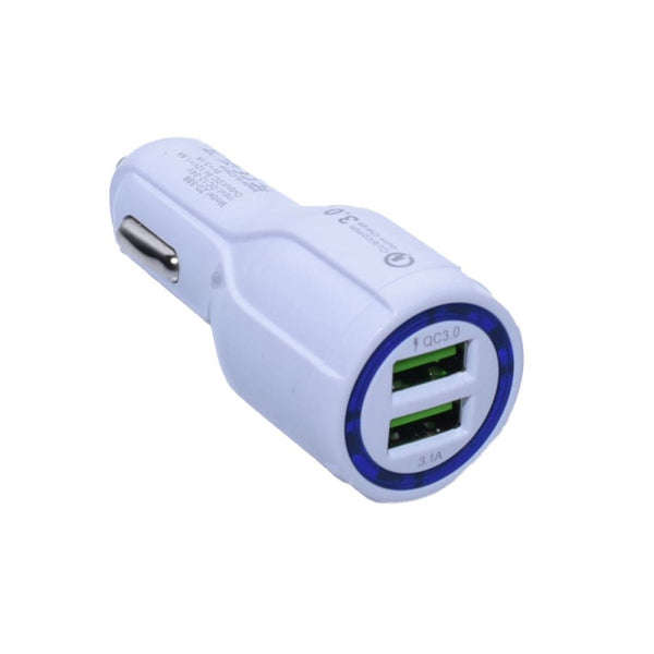 Incarcator Auto 2 X USB 3.0 / D-15, Alb