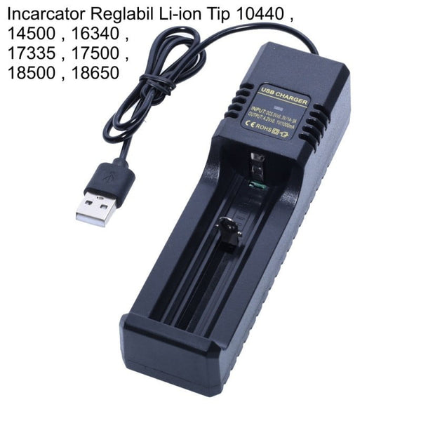 Incacator Acumulatori Li-Ion 1 X 3,7V Cu USB