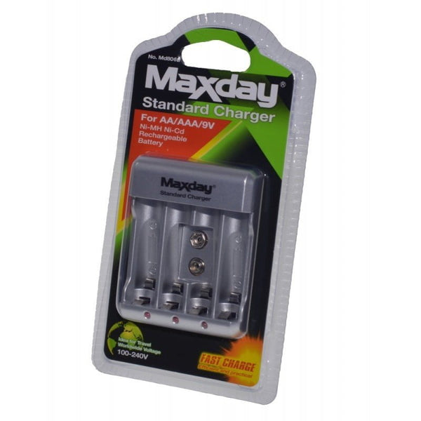 Incarcator Dublu Pentru Acumulatori R3/R6/9V/ MAXDAY