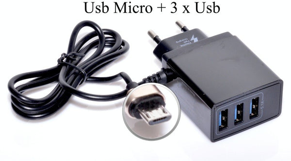 Incarcator Retea FAST - 5,1A/Micro Usb+3xUSB