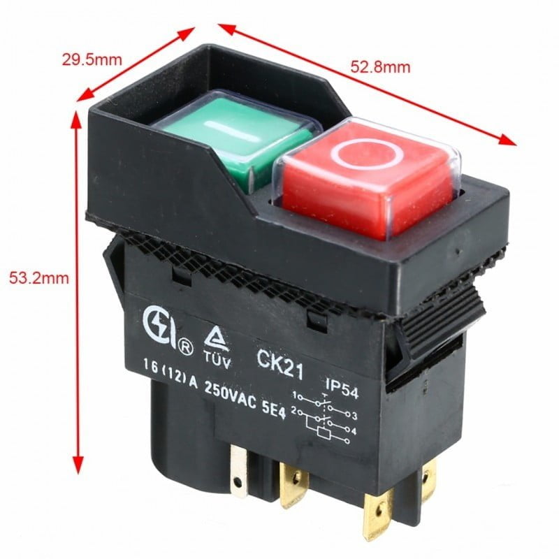 Intrerupator Comutator cu Releu Termic, Protectie CK-1A , 220V, 15A