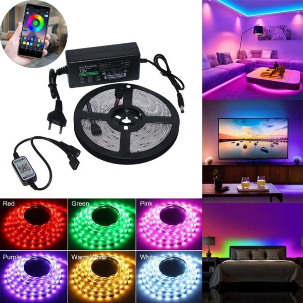 Kit Banda Led RGB 5m cu Bluetooth