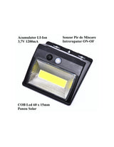 Lampa de Perete Solara Led COB si Senzor