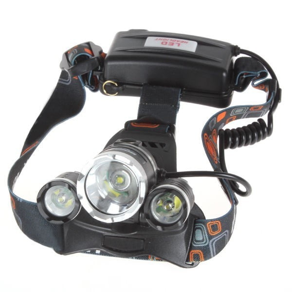 Lanterna de cap, 3x LED Cree, Aluminiu,3000 Lumeni + 2 Acumulatori, ElectroAZ